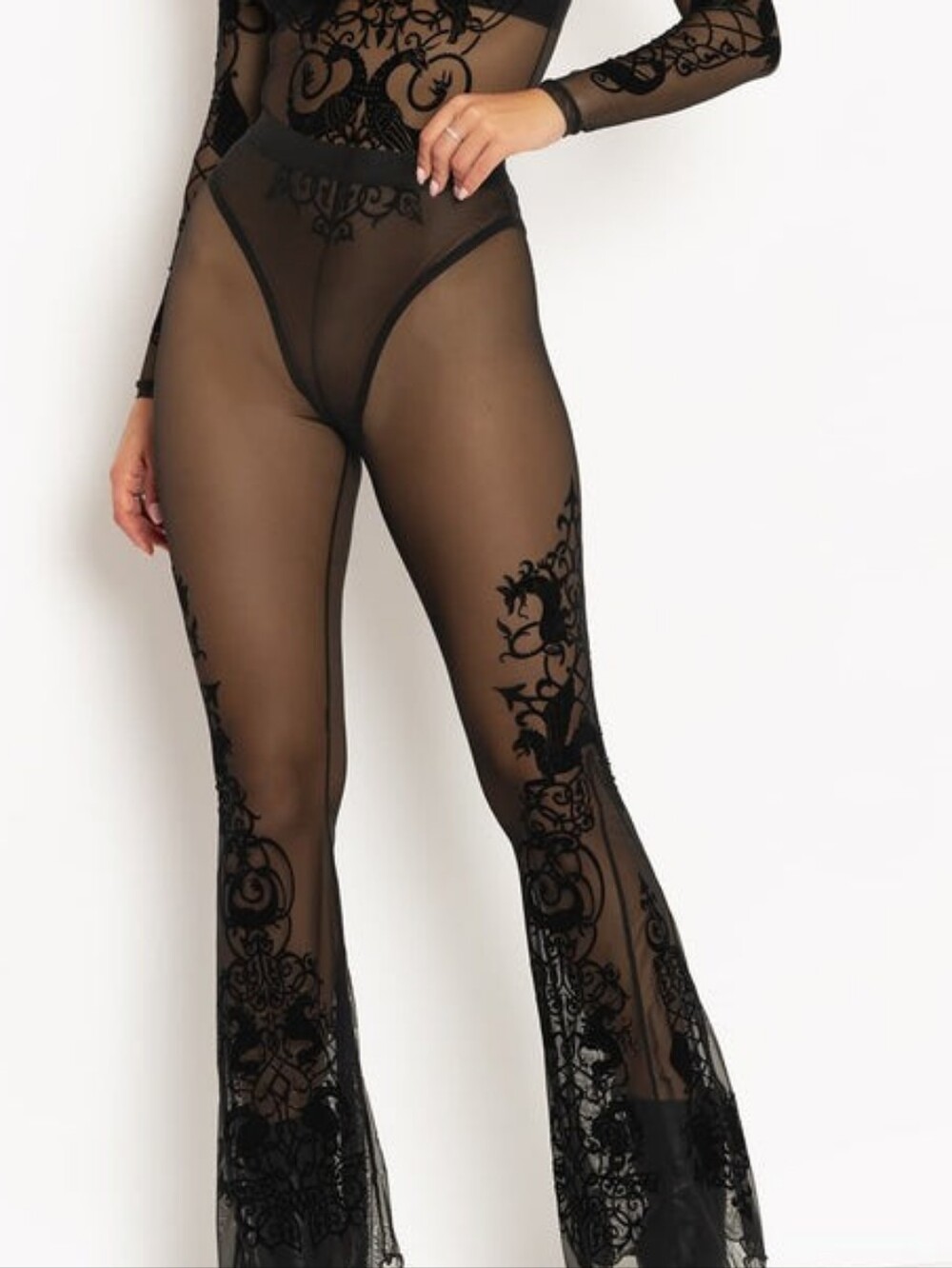 Blackmilk Gothic Gates Sheer Flares, XL